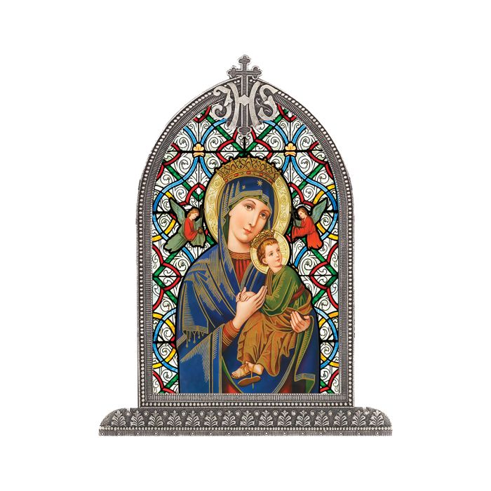 Silver Framed Liturgical Glass Art