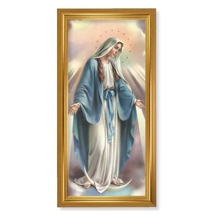 Gold Leaf Finished Frame with Our Lady of Grace Textured Art