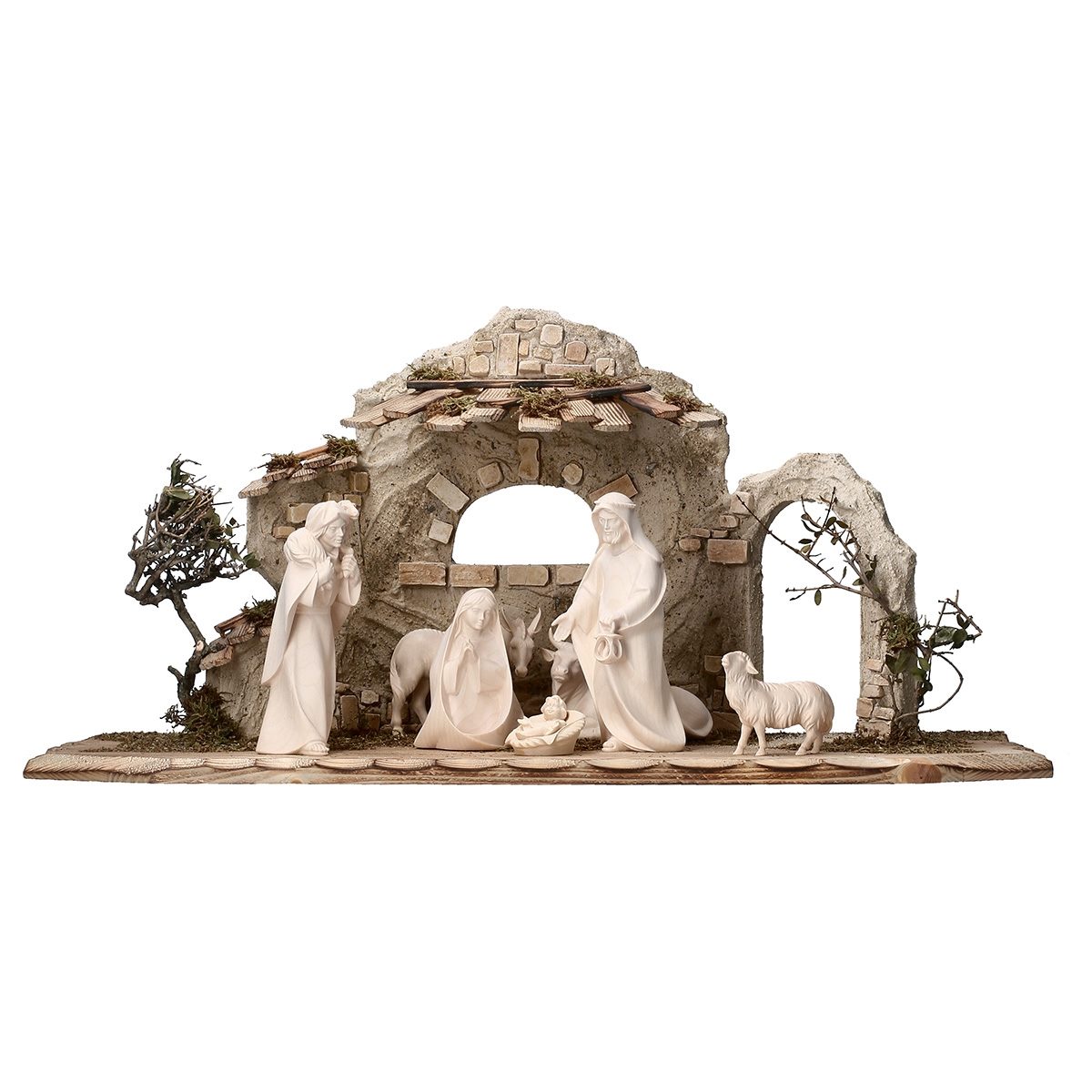 9-Piece Comet Nativity Set with Ornate Stable | Multiple Sizes & Finishes