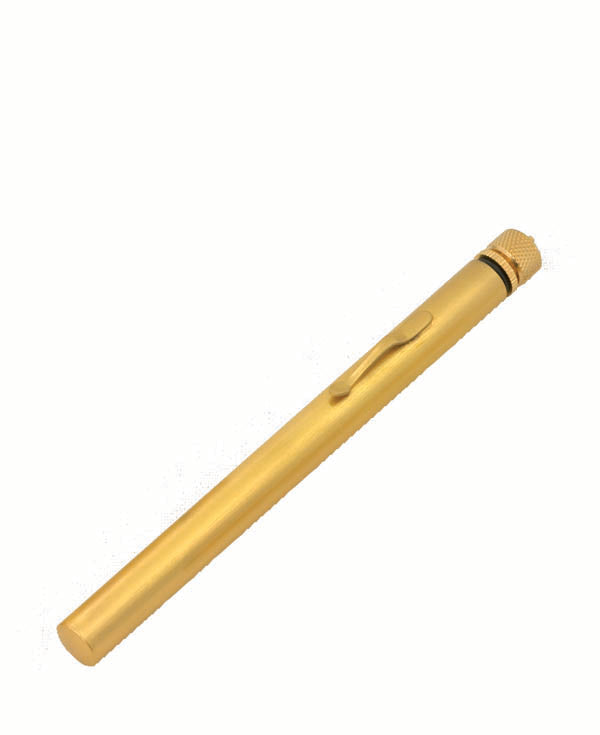 5 3/8" Holy Water Sprinkler with Pocket Clip | 24K Gold Plated | With Vinyl Burse/Box