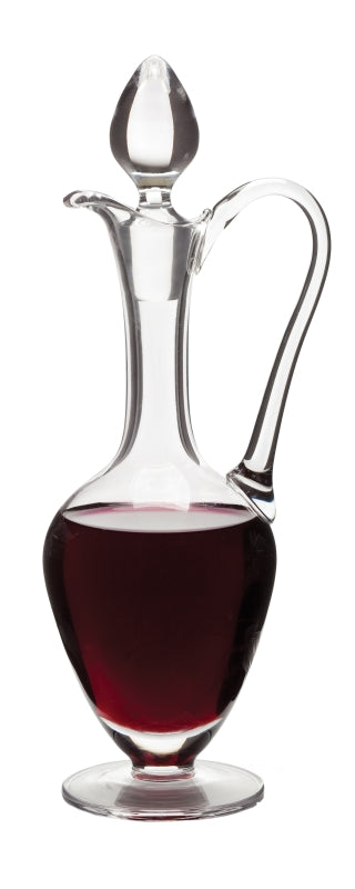 Glass Flagon w/ Etched Floral Design - 29oz, 15"