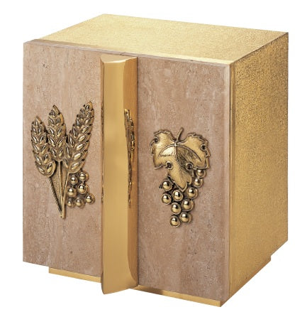 #929-T Brass & Marble Tabernacle | High Polish Brass