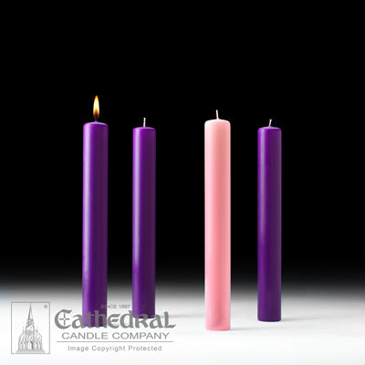 Advent Candle Church Sets | 51% Beeswax & Stearine | All Sizes & Colors