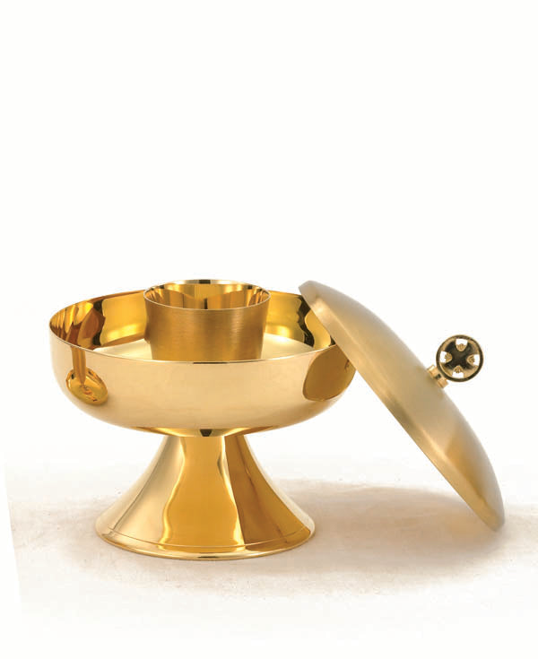 4oz Intinction Set with Cover | 24K Gold Plated | 175 Hosts
