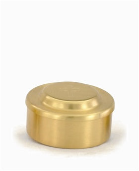 #9761G Engraved Cross Large Host Box | 24K Gold Plate