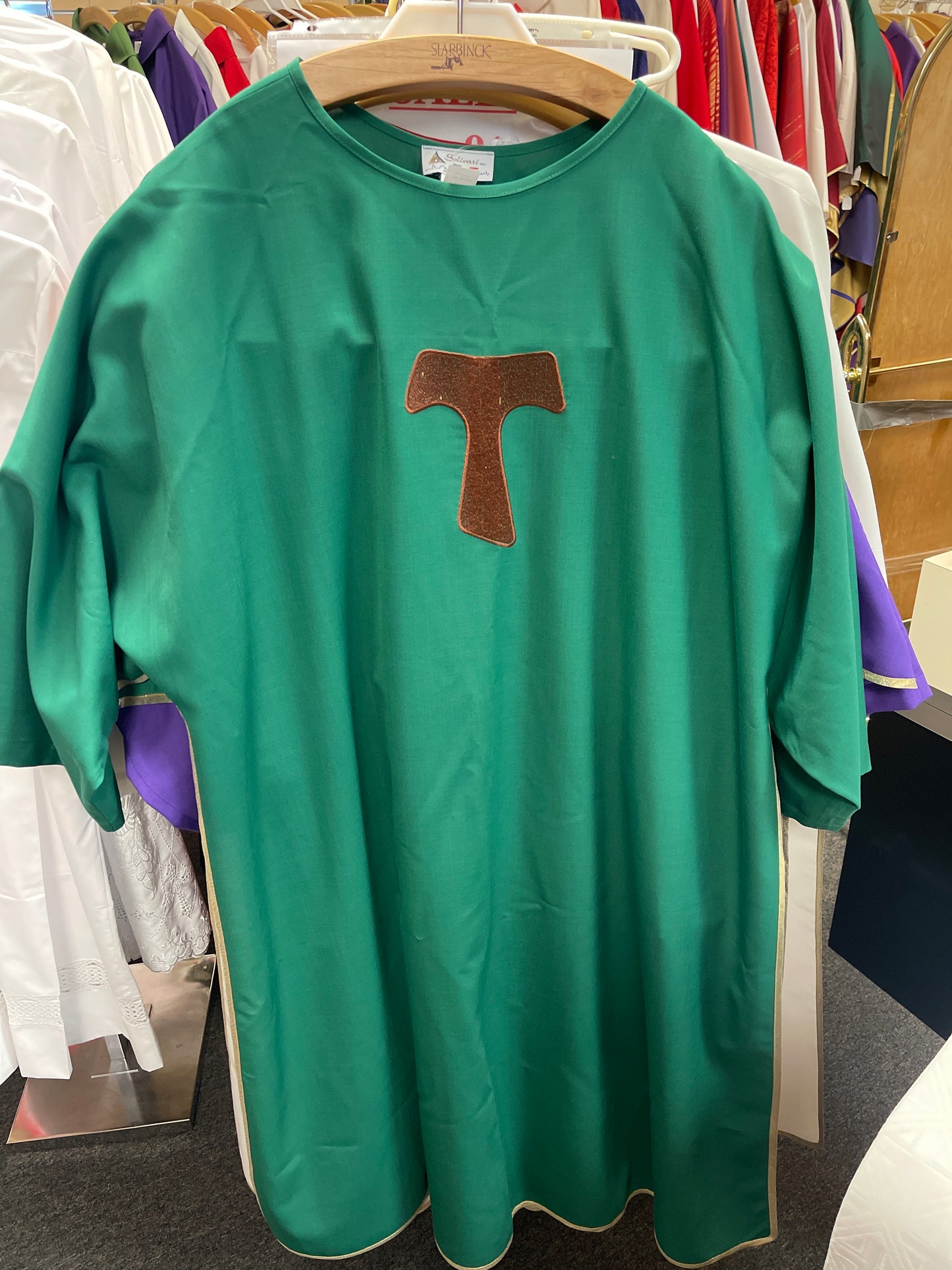Custom Embroidered Tau Cross Dalmatic | 100% Polyester