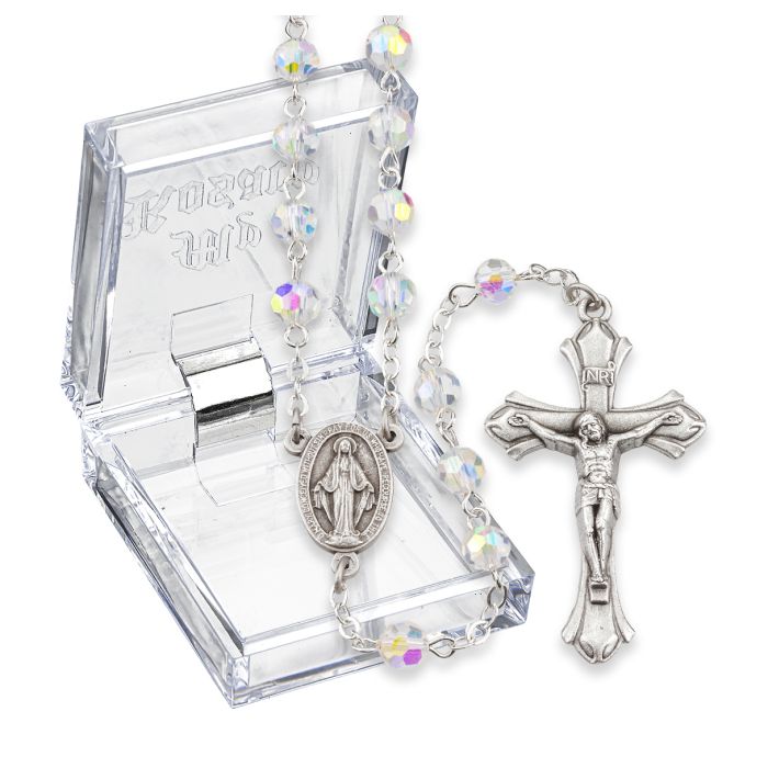 Aurora Borealis Birthstone Rosary