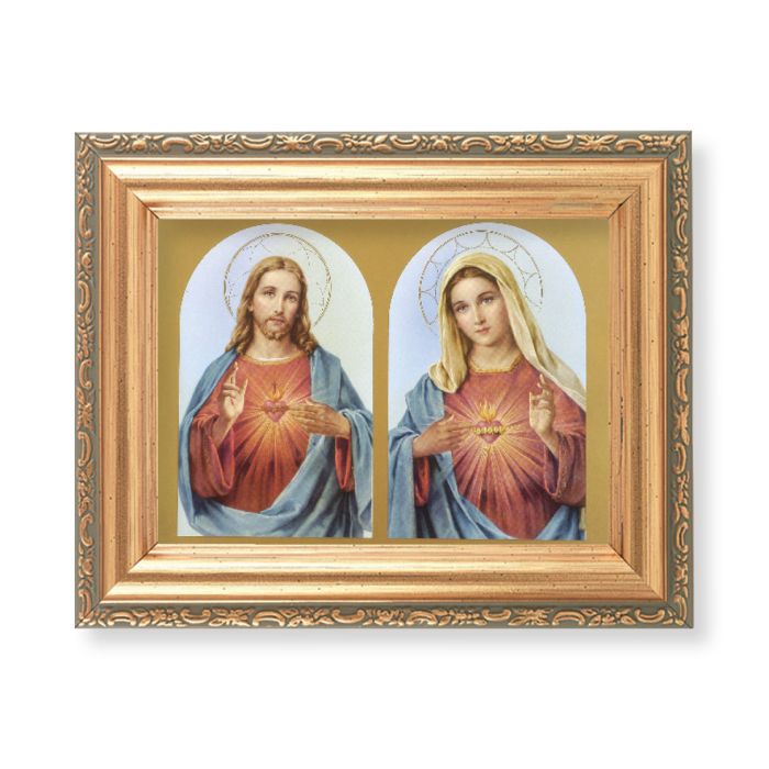 Antique Gold Frame with a Sacred Hearts Print