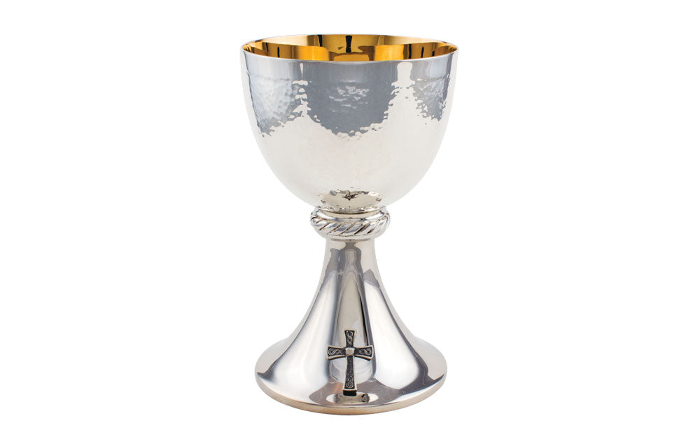 7 1/4", 12oz. Chalice & Paten | Silver Plated | 24K Gold Lined