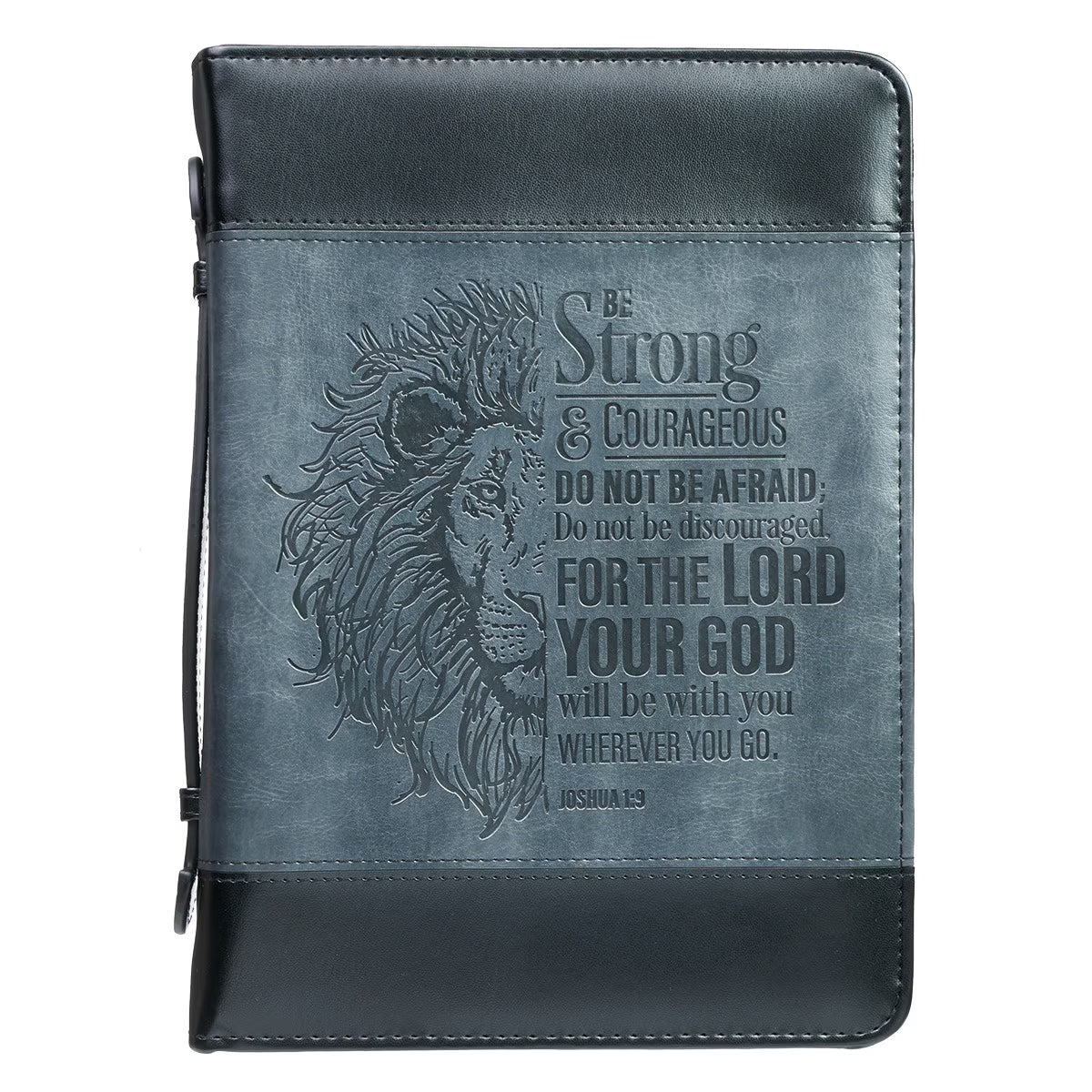 Be Strong Lion Two-Tone Classic Bible Cover