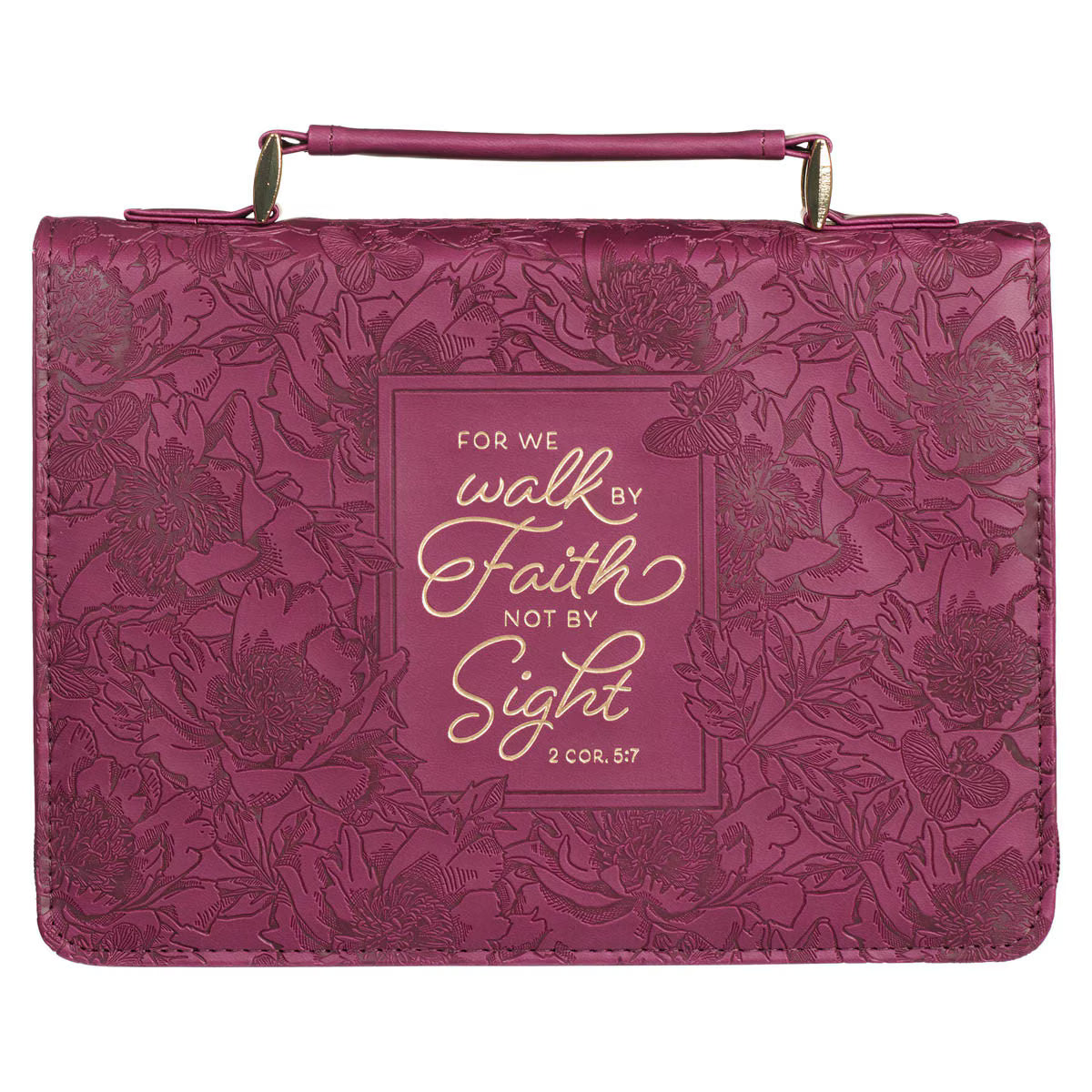 Walk by Faith Ruby Red Faux Leather Fashion Bible Cover