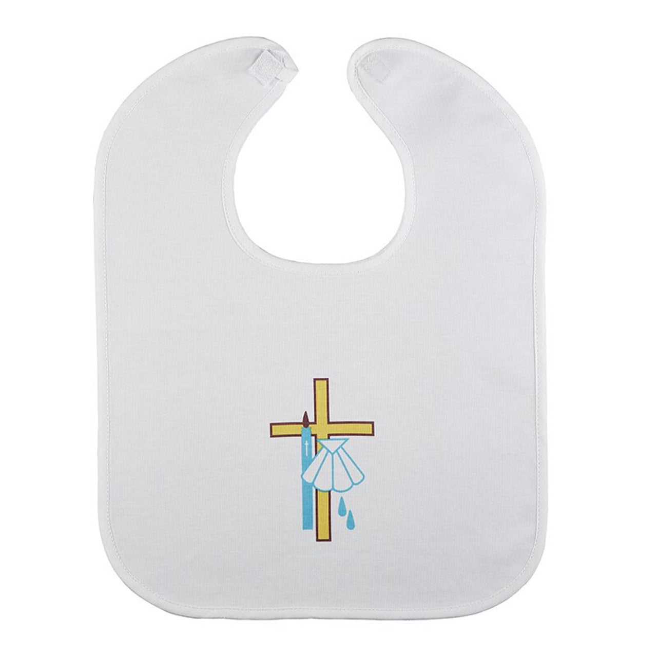 Cross & Shell Baptismal Bib 6 | Pack of 6