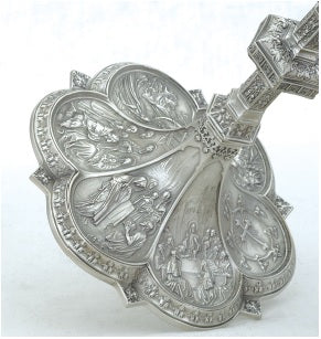 Ornately Engraved Chalice & Well Paten | 9 5/8", 12oz. | Silver-Plated