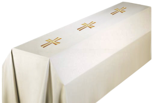 #652 Embroidered Cross Polyester Funeral Pall