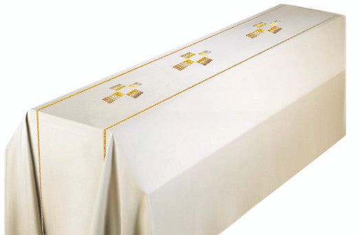 Embroidered Cross Funeral Pall | 8' x 12' | Wool