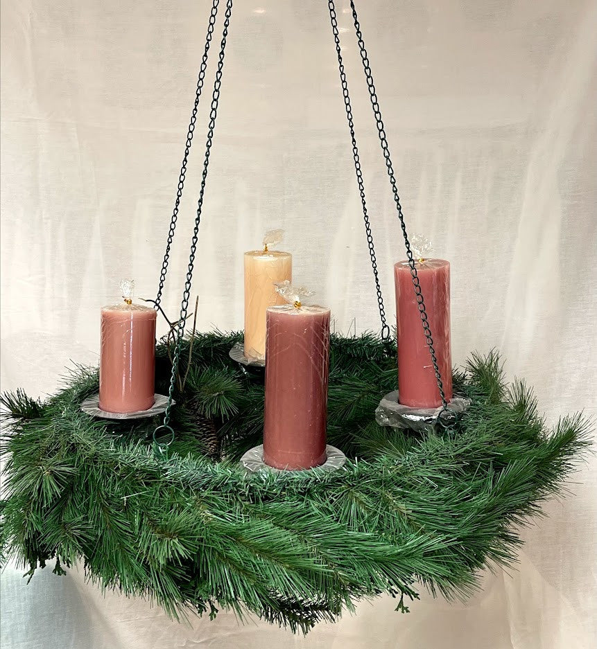 Discontinued - 36" Hanging Advent Wreath