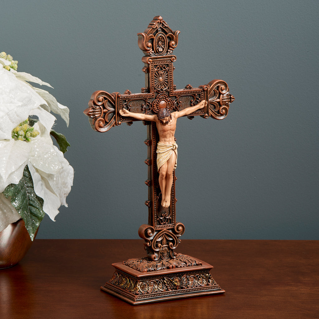 15” Ornate Standing Crucifix | Joseph's Studio