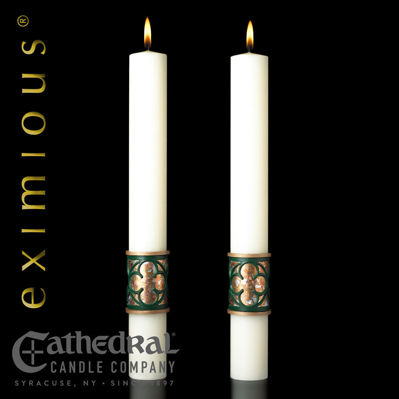 Christus Rex (Christ The King)™ eximious® Complementing Altar Candles | 51% Beeswax | All Sizes