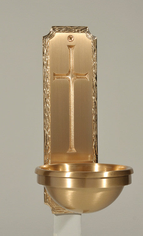 Latin Cross Holy Water Font | 12-1/4" H