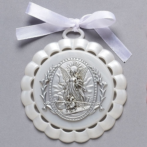 Baby Cradle Medal | Pink, Blue & White
