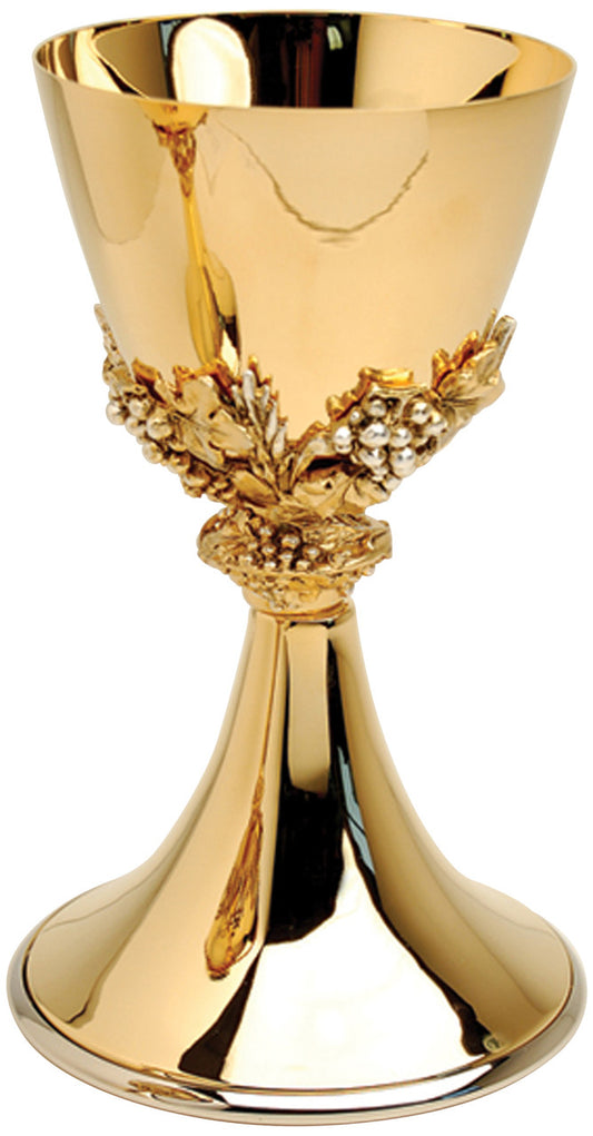 K722 Ornate Grape & Vine Covered Ciborium | 24K Gold-Plated