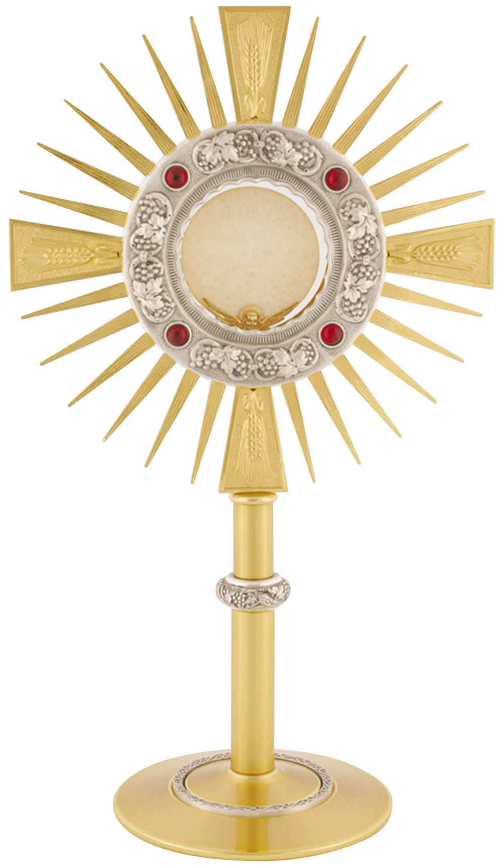 Antique Silver with Ruby Stones Monstrance
