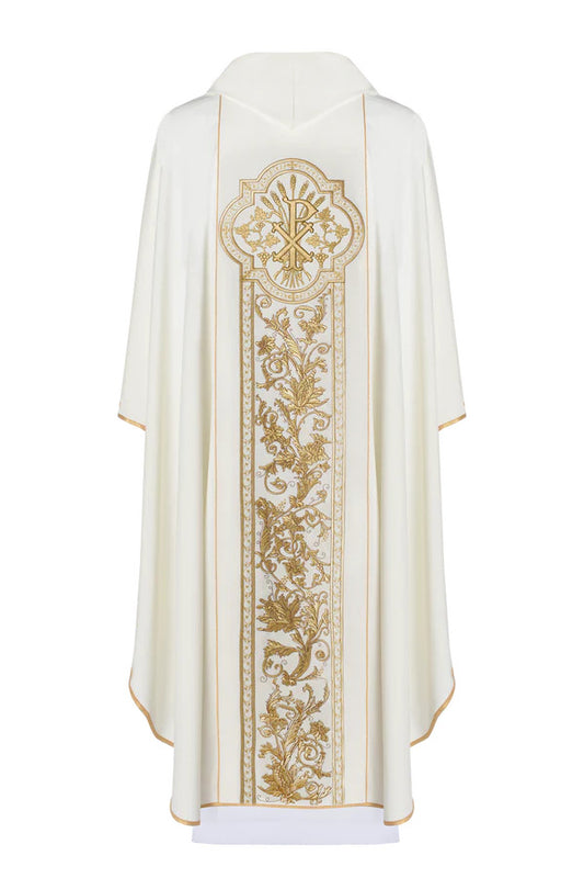 Sacred Heart of Jesus Embroidered Chasuble | Roll Collar | 100% Polyester | All Colors