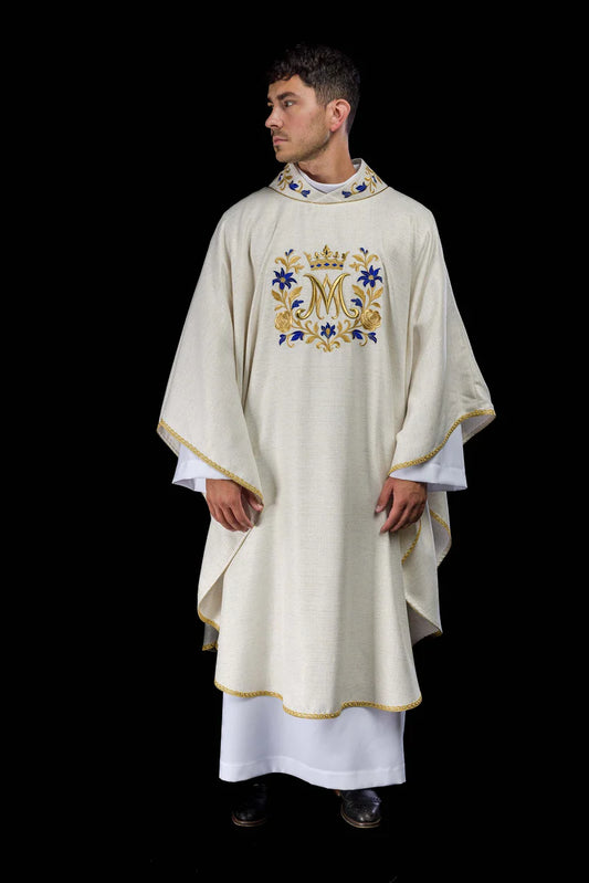 "Ave Maria" Marian Chasuble | Linen