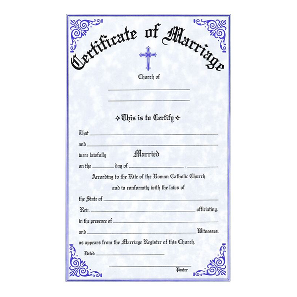 Marriage Certificates | Pad of 50