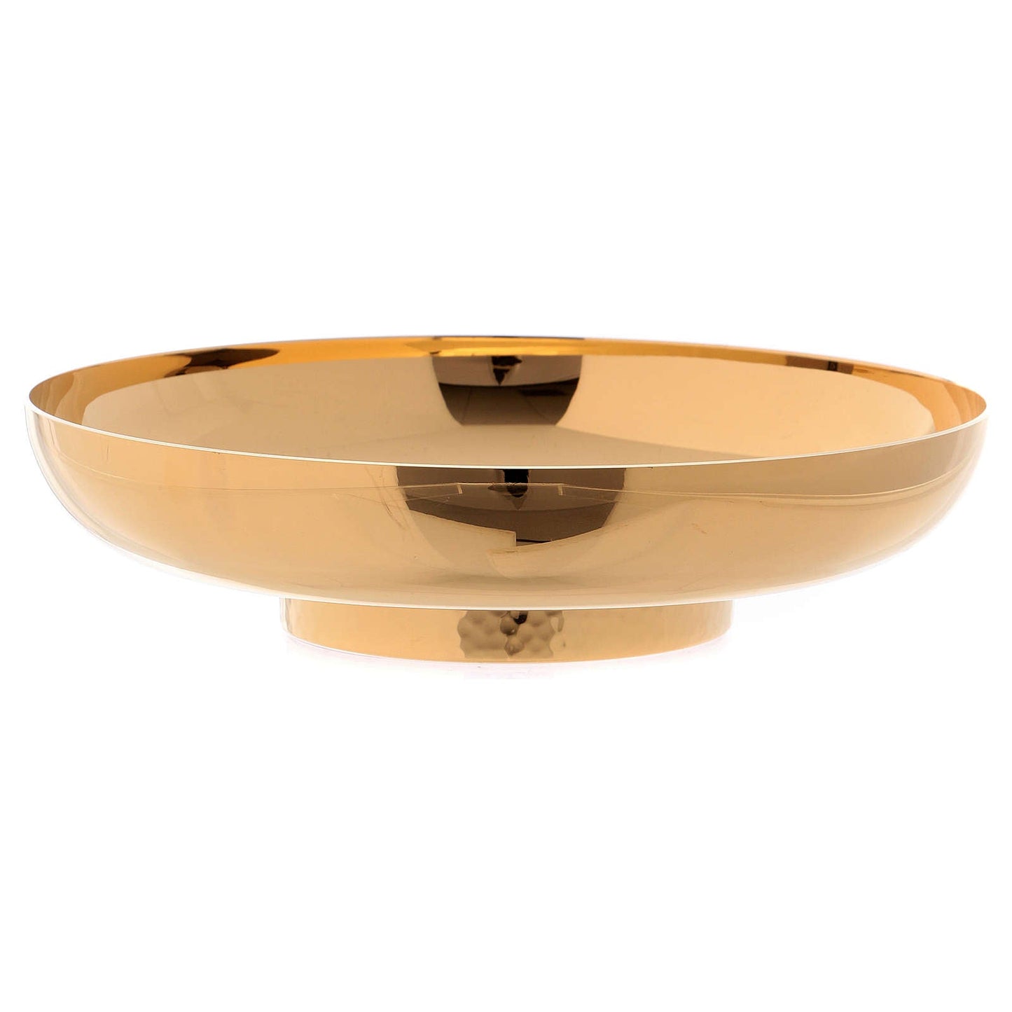 #D Hand-Hammered Footed Paten | 24K Gold-Plated | Handmade in Spain | Multiple Sizes Available