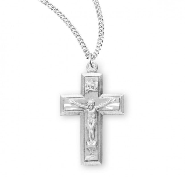 Sterling Silver Small Wide Crucifix