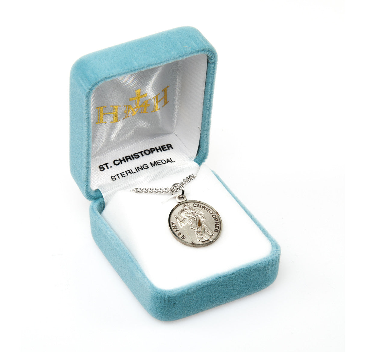 Saint Christopher Round Sterling Silver Medal