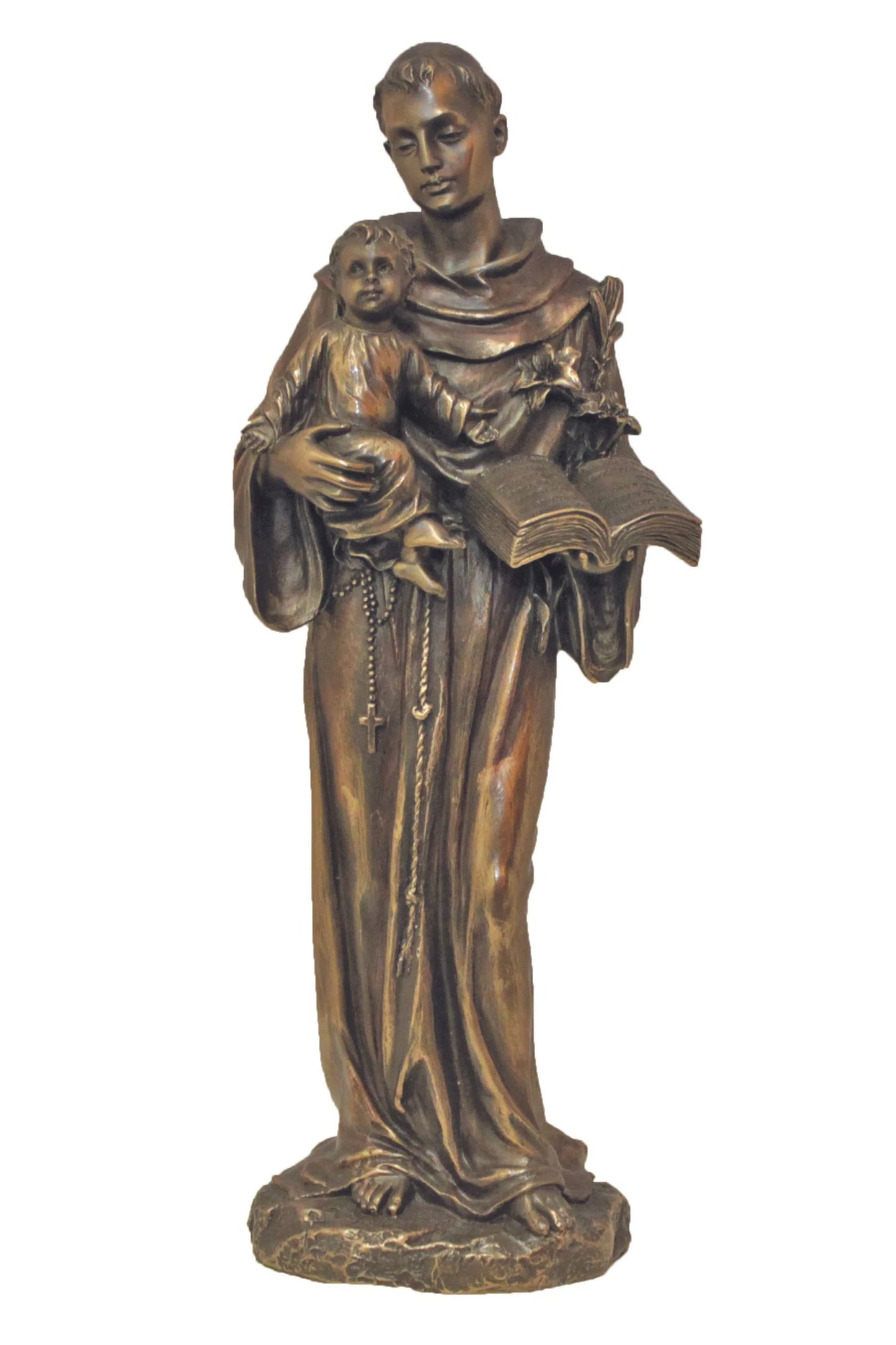 St. Anthony & Child in Cold Cast Bronze