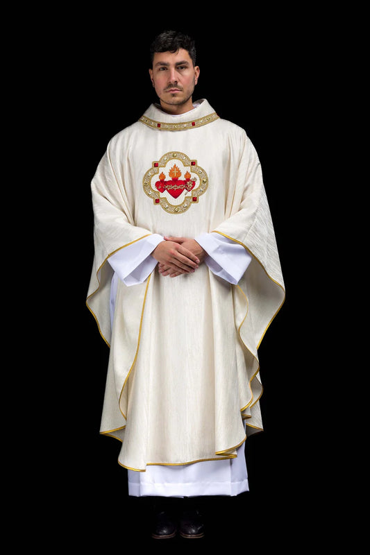 "Three Hearts" Sacred Chasuble | Linen
