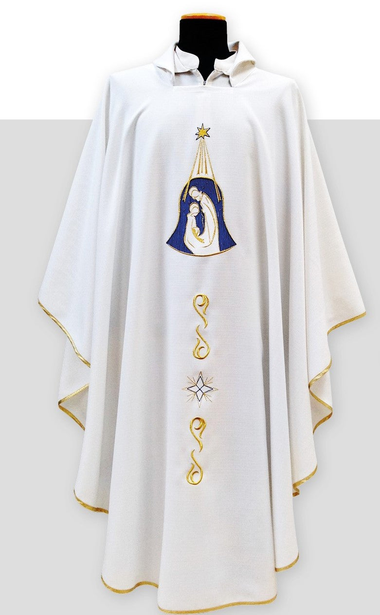 #706 Christmas Chasuble | Square Collar | 100% Polyester