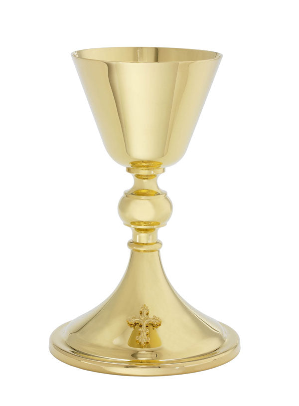 A101G Chalice & Paten | 8", 8oz. | 24K Gold Plated