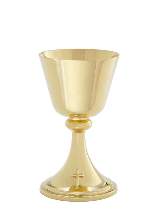 A105G Chalice & Paten | 7.5", 14oz. | 24K Gold Plated