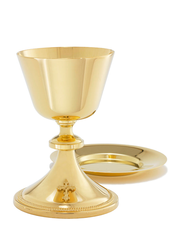 A107G Chalice & Paten | 7 5/8", 15oz. | 24K Gold Plated