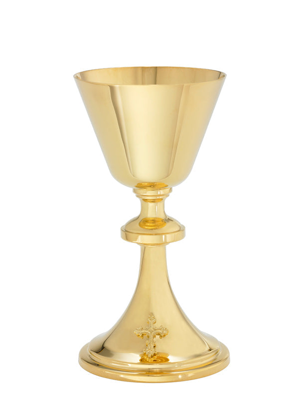 A167G Chalice & Paten | 7-5/8", 8oz. | 24K Gold Plated