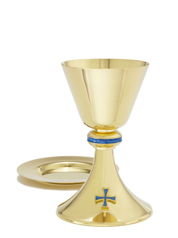 7", 8oz. Chalice & Paten | 24K Gold Plated