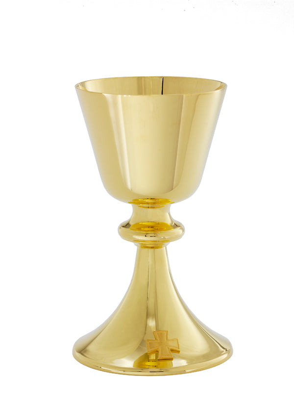 7 3/4", 14oz. Chalice & Paten | 24K Gold Plated