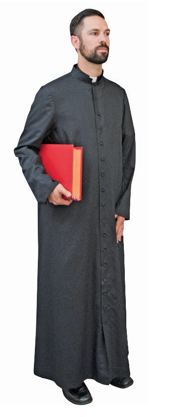 Black Adult Cassock | Poly/Cotton Blend | All Sizes | Red or Black