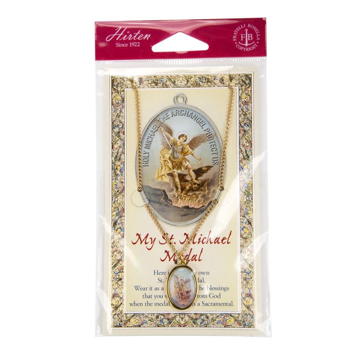 Epoxied Medal on Chain with Prayer