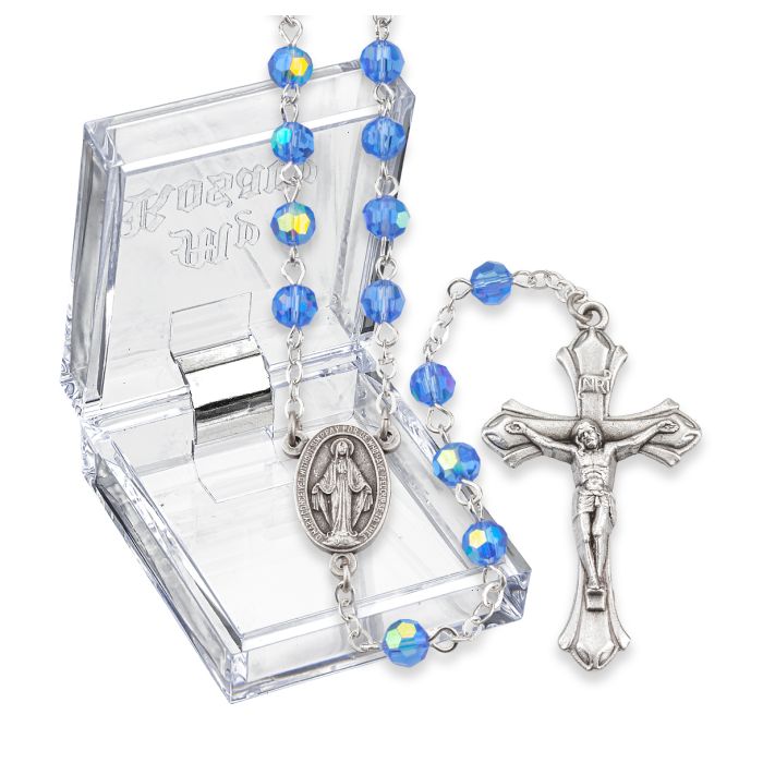 Aurora Borealis Birthstone Rosary