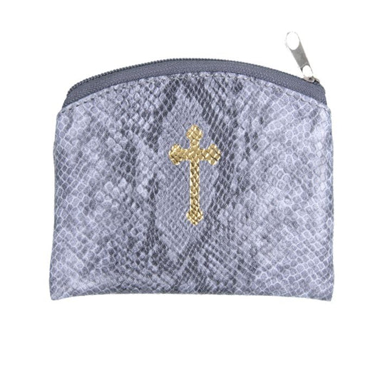 Reptile-Patterned Rosary Pouch