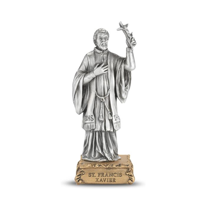 Pewter Saint Francis Xavier Statue