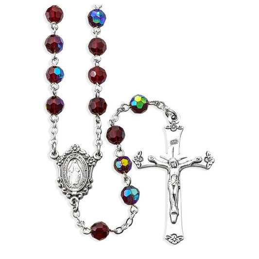 7mm Aurora Borealis Bead Rosary