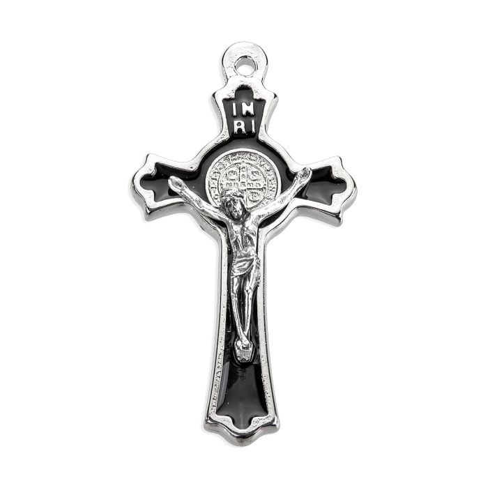 Saint Benedict Crucifix with Black Epoxied Inlay