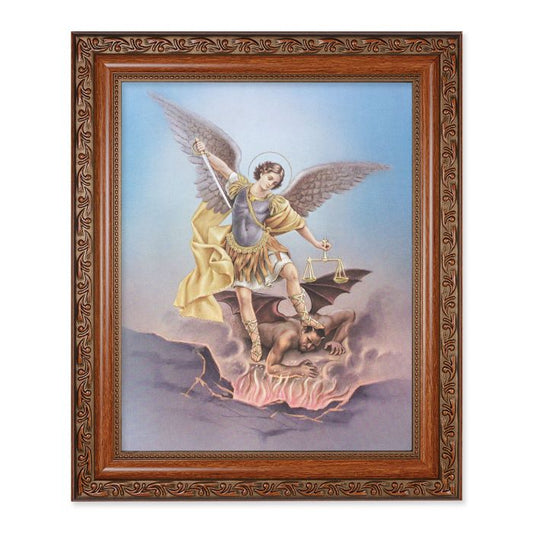 10" x 12" Ornate Wood Saint Michael Frame