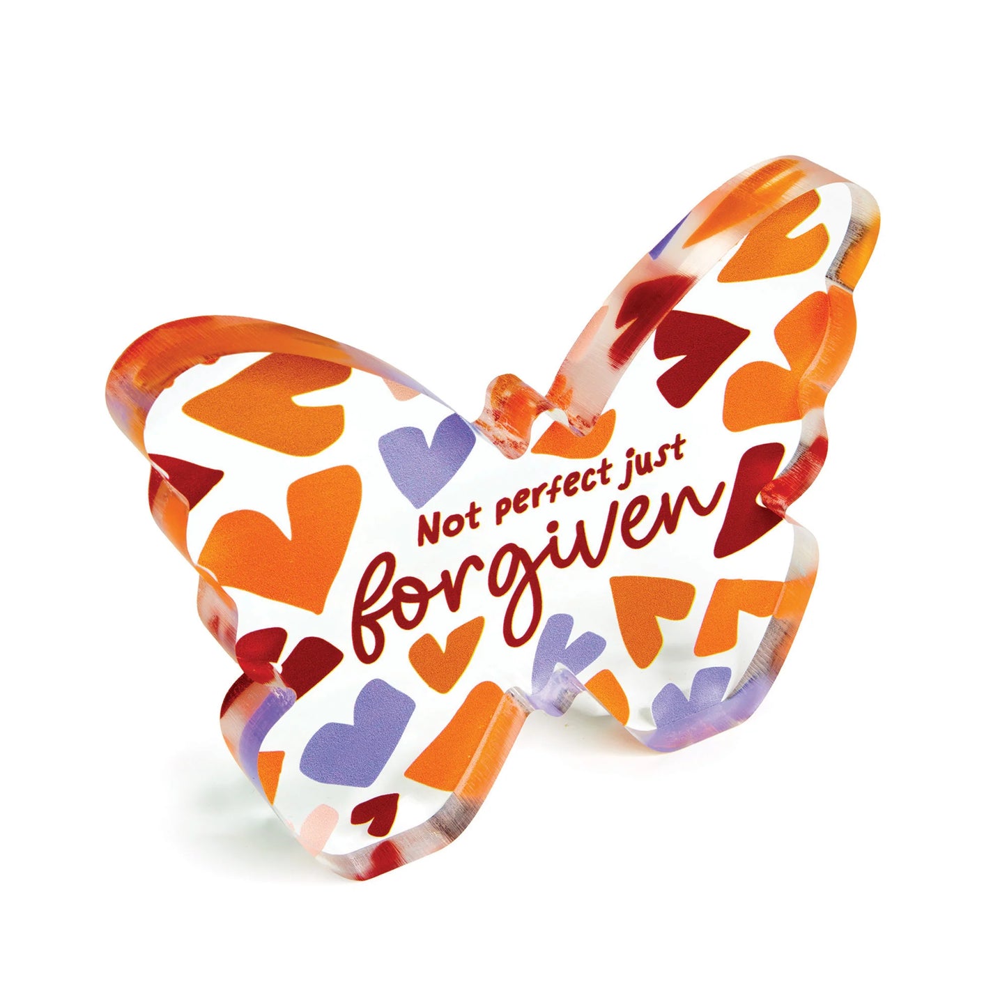 Not Perfect Just Forgiven Acrylic Butterfly